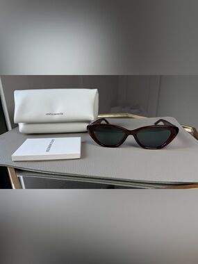 GENTLE MONSTER Women's Cat Eye Sunglasses in Burgundy